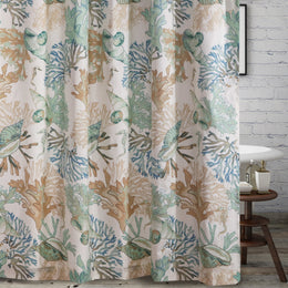 Greenland Home Atlantis Jade Shower Curtain, 72x72 Inches