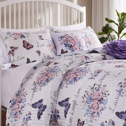 Garden Joy Floral Sham – White Reversible Cotton Pillow Cover