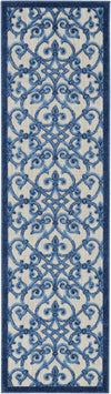 Nourison Aloha Contemporary Grey/Blue Area Rug