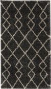 Nourison Geometric Shag Contemporary Charcoal Area Rug