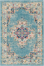 Nourison Passion Transitional Light Blue Area Rug