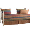 Benzara Struma Fabric Reversible 5 Piece Daybed Set with Striped Pattern, Multicolor