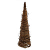 Benzara 24 Inch Conical Shaped Grapevine Accent decor, Brown