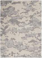 Nourison Textured Contemporary Contemporary Ivory/Grey Area Rug