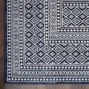 Nourison Royal Moroccan Contemporary Navy/Grey Area Rug