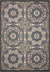 Nourison Caribbean Transitional Ivory/Charcoal Area Rug