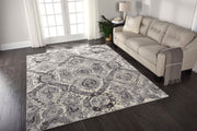 Nourison Tahoe Modern Transitional Ivory/Grey Area Rug