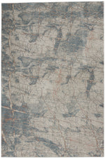Nourison Rustic Textures Contemporary Light Grey/Blue Area Rug