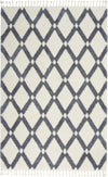 Nourison Diamond Trellis Shag s Ivory/Slate Area Rug