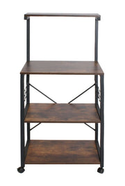 Better Home 616859965621 Jamie Kitchen Bakers Rack Microwave Oven Stand In Brown