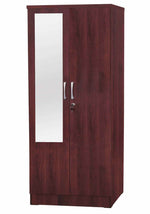 Better Home Products NW104-M-MAH Harmony Two Door Armoire Wardrobe With Mirror In Mahogany