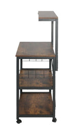 Better Home Jamie Kitchen Bakers Rack Microwave Oven Stand In Brown