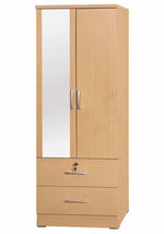 Better Home Products NW108-M-BEE Wardrobe With Mirror & Drawer (Maple)
