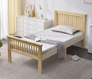 Better Home Products 616859966024 Jassmine Solid Wood Platform Pine Twin Bed In Natural