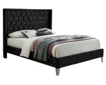 Better Home Products 616859964129 Alexa Velvet Upholstered Full Platform Bed In Black
