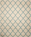 Nourison Brisbane Contemporary Ivory/Aqua Area Rug