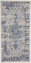 Nourison Tranquil Traditional Ivory/Light Blue Area Rug