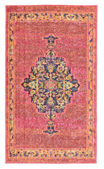 Nourison Passionate Traditional Pink/Flame Area Rug