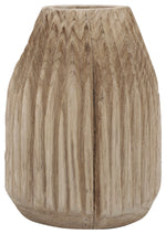 Sagebrook Home 15716-02 Wood, 8" Ridged Vase, Natural