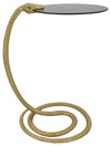 Sagebrook Home 15590 Side Table with Snake Legs, Gold- Kd