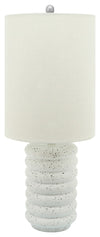 Sagebrook Home 50681-01 Ceramic, 22" Ridged Table Lamp, White
