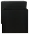 Sagebrook Home 16860-01 Resin, Set of 2 24/32" Rectangular Planters, Black