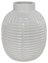 Sagebrook Home 13440-06 Ceramic 10" Tribal Vase, White