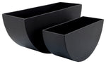 Sagebrook Home 16237 Metal, Set of 2 12/16" Wall Planters, Black
