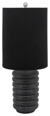 Sagebrook Home 50681-02 Ceramic 22" Ridged Table Lamp, Black