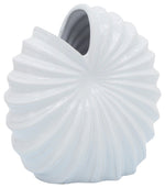 Sagebrook Home 16815-02 Ceramic, 10" Shell Vase, White