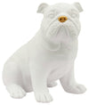 Sagebrook Home 16596-01 Resin, 9" Gold Nose Dog, White