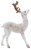 Sagebrook Home 16552-03 Resin, 12" Standing Reindeer Deco, White Wash