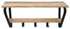 Sagebrook Home 16006 Metal, 20" 2-Tier Wall Shelf with Hooks, Brown