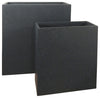 Sagebrook Home 16860-02 Resin, Set of 2 24/32" Rectangular Planters, Gray