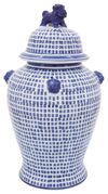 Sagebrook Home 16419-02 Ceramic 18" Mosaic Temple Jar, Blue