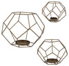 Sagebrook Home 16559-02 Metal, Set of 3 7/8/10" Orb Votive Holder, Bronze