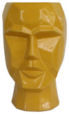 Sagebrook Home 14791-04 Ceramic 12" Face Vase, Yellow