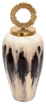 Sagebrook Home 15649-02 27" Vase With  Lid, White