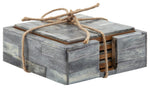 Sagebrook Home 15673-03 Set of 4 Resin Gray Coasters