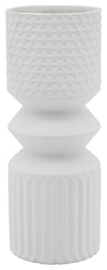 Sagebrook Home 16371-02 Ceramic 11" Mallet Vase, White
