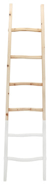 Sagebrook Home 13933-05 Wooden Decorative 76" Ladder, 2-Tone Native/White