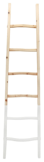 Sagebrook Home 13933-05 Wooden Decorative 76" Ladder, 2-Tone Native/White