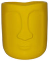 Sagebrook Home 15764-04 Ceramic 5" Face Vase, Yellow
