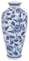 Sagebrook Home 16642 Ceramic 13" Chinoiserie Vase, Blue/White