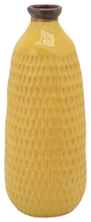 Sagebrook Home 13922-15 16" Dimpled Vase, Yellow