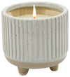 Sagebrook Home 80064-03 4" Ridged Scented Candle, Beige 8oz