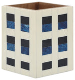 Sagebrook Home 16648-01 Resin 3x4" Squares Pencil Cup, Multicolor