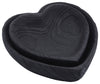 Sagebrook Home 16568-02 Wood, Set of 2, 9"/10" Heart Bowls, Black