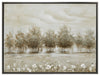 Sagebrook Home 70182 47"x35" Trees And Flowers Hand Painted Canvas, Multicolor