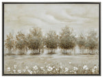 Sagebrook Home 70182 47"x35" Trees And Flowers Hand Painted Canvas, Multicolor